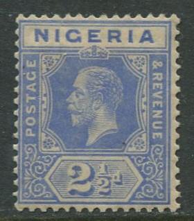 Nigeria -Scott 24 - KGV Definitive - 1921 - MVLH - Single 2.1/2p Stamp