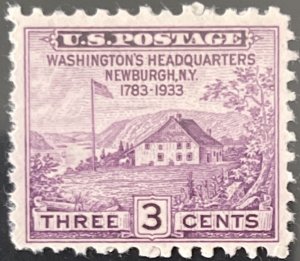 Scott #727 1933 3¢ Washington's Headquarters unused no gum