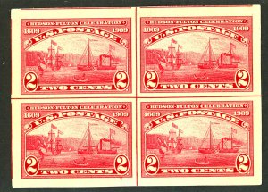 U.S. #373 MINT LINE BLOCK OF 4 OG NH