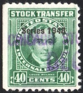 RD268 40¢ Revenue: Stock Transfer (1948) Used