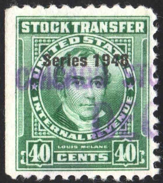 RD268 40¢ Revenue: Stock Transfer (1948) Used