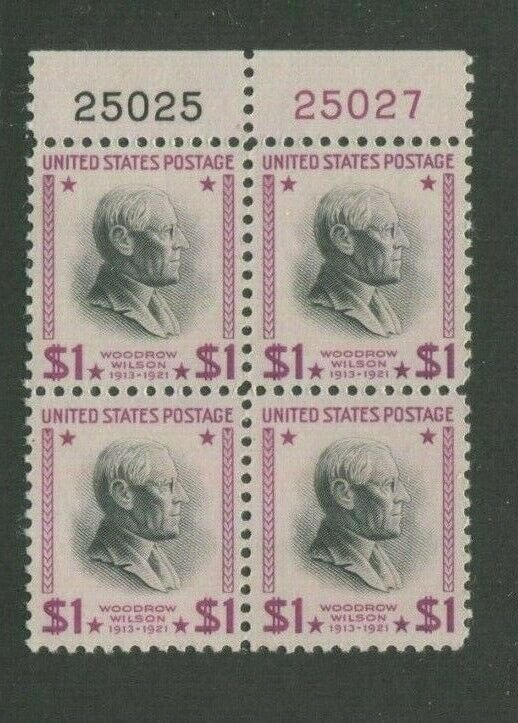 United States Postage Stamp #832g MNH F/VF Plate No. 25025 25027 Block of 4