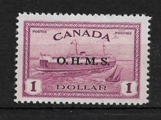 1949 Canada O10 $1 Train Ferry Official MH