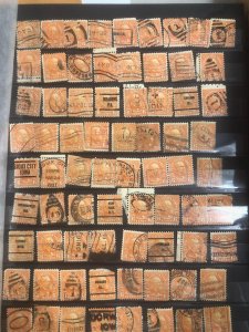 Brown Stock Book Full Of  Old U.S. Stamps & Other Countries