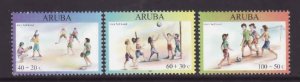 Aruba-Sc#B70-2- id5-unused NH semi-postal set-Sports-Baseball-Soccer-2003-