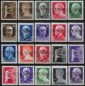 Merry Christmas - 1944 Repubblica Sociale G.N.R. Verona 20v. MNH Sassone n. 470/