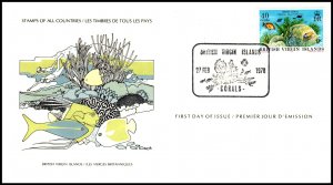 British Virgin Islands 335 Marine Life U/A FDC