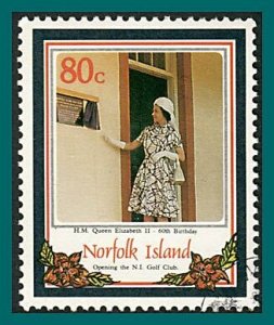 Norfolk Island 1986 QEII, 80c used #387,SG391