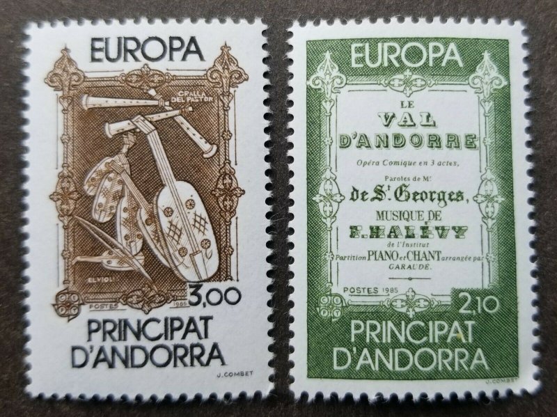 Andorra Europa CEPT European Year Of Music 1985 Musical Instruments (stamp) MNH