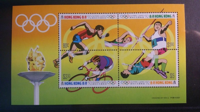 Hong Kong 1992 Olympic Games MS MS700  MNH 