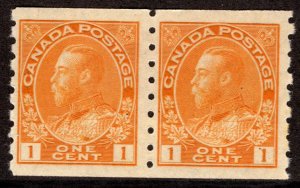 126 Scott - 1c orange yellow, dry printing, Die II, F/VF, MNHOG, 1915-24