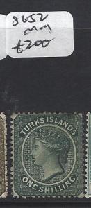 TURKS ISLANDS (P1805BB)  QV  1/-   SG 52   MOG