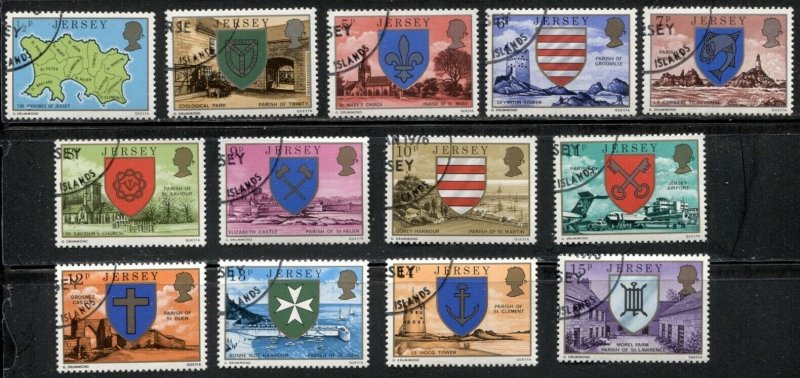 1976 Jersey Scott #- 137-149 Coats of Arms & Scenery Set/13 Used