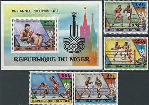NIGER SC 484-488 Olympics Boxing (1979) MNH