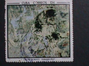 ​CUBA-1967 SC#1272 FAMOUS PAINTING-SALON DE MAYO-HAVANA-USED VERY FINE