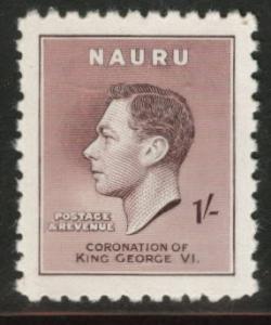 NAURU Scott 38 MNH** 1 shilling KGVI 1937 stamp