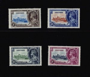 Gold Coast: 1935 King George V Silver Jubilee, Mint Hinged set