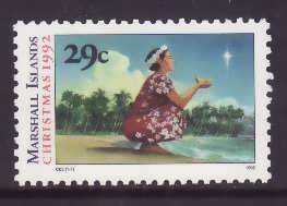 Marshall Islands-Sc#429- id9-unused NH 29c Christmas-1992-