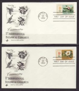 US 1376-1379 Botanical 1969 Artcraft S/4 U/A FDC