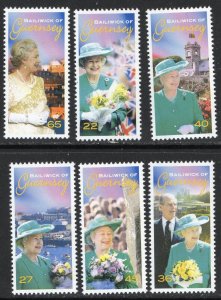 Thematic stamps GUERNSEY 2002 GOLDEN JUB. 948/53 mint