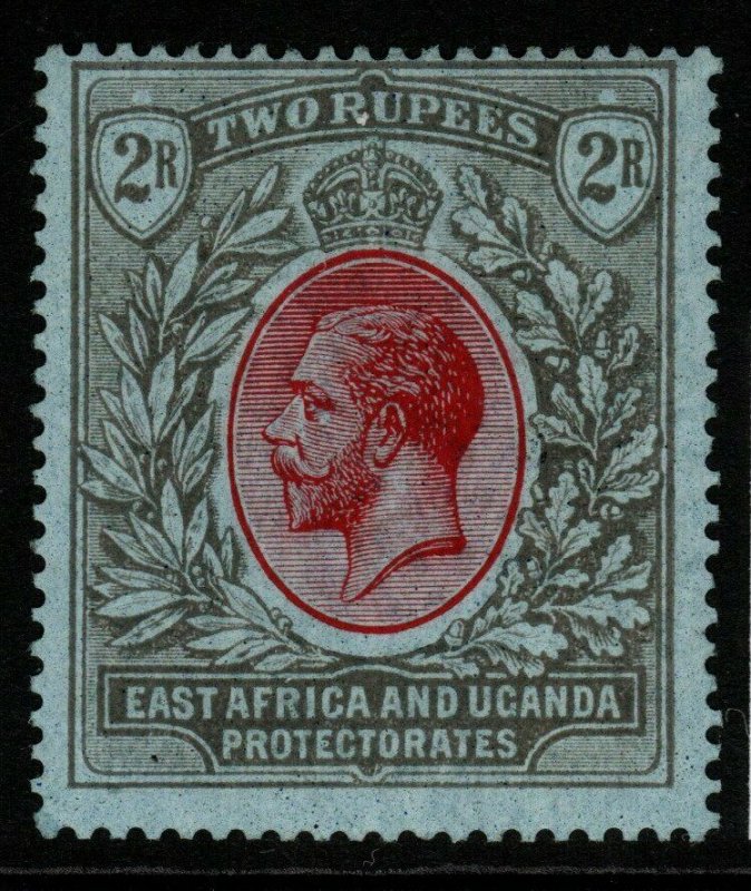 KENYA, UGANDA & TANGANYIKA SG72 1922 2r RED & BLACK/BLUE MTD MINT