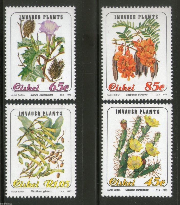 Ciskei 1993 Invader Plant Species Cactus Flower Trees Flora Sc 217-20 MNH # 4275