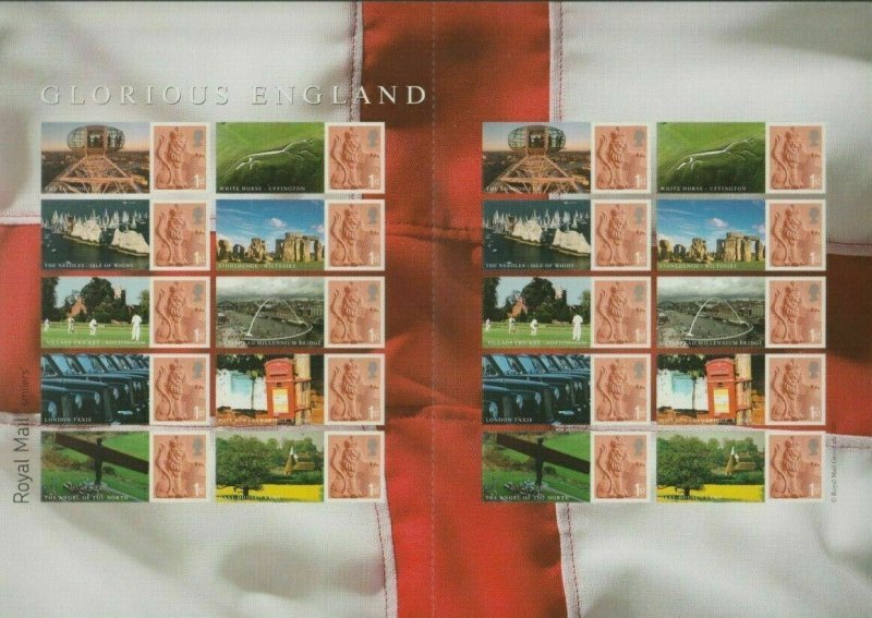 LS38 GB 2007 Glorious England Smiler sheet UNMOUNTED MINT/MNH