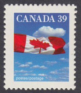 Canada - #1166as 39c Flag Over Clouds Booklet Stamp - MNH