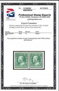 383 Mint,NG... Pair... PSE Cert... SCV $5.25