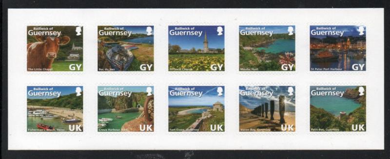 Guernsey Sc 1267 2014 Views stamp  booklet pane mint NH