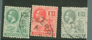 Montserrat #43/44/45 Used Multiple