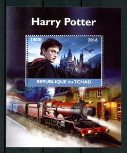Harry Potter Stamps Chad 2016 CTO Hogwart Express Trains Castles 1v M/S