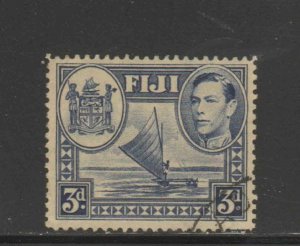 FIJI #122  1938  3p KING GEORGE VI & COAT OF ARMS OF FIJI    F-VF  USED