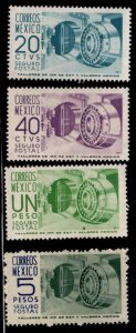 MEXICO Scott G10-G13 MNH** Insured Letter Stamp short set 4/5