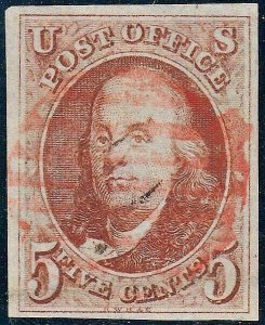 U.S. 1 1847 Used VFXF++ (82521)