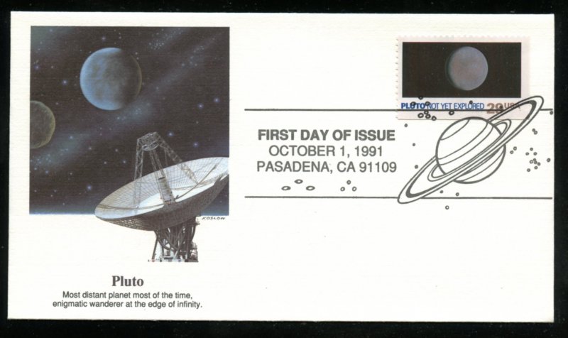 US 2577 Space Exploration - Pluto UA Fleetwood cachet FDC DP