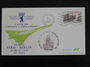 first flight cover Paris Berlin by Concorde Air France 1984