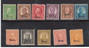 USA #658 - #668 Mint Set