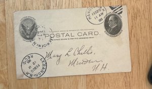 US SCOTT UX 18 1c MCKINLEY HANOVER NH POST MARK CDC RCD LEBANON AND MERIDEN NH