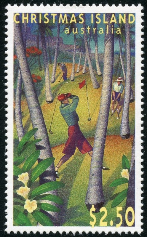 Christmas Island Scott 369 Unused HROG - 40th Annv. of Golf Course - SCV $6.00