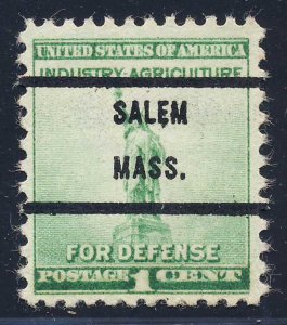 Salem MA, 899-71 Bureau Precancel, 1¢ National Defense