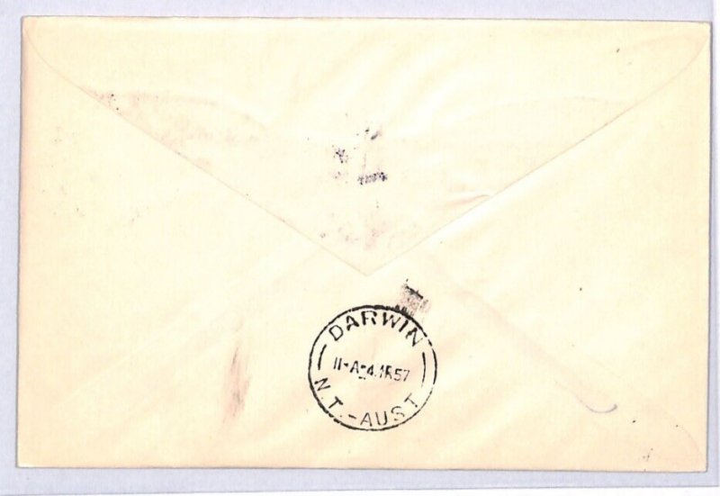 TURKEY Air Mail Cover BOAC BRITANNIA FIRST FLIGHT AUSTRALIA 1957 Yeşilköy YT230