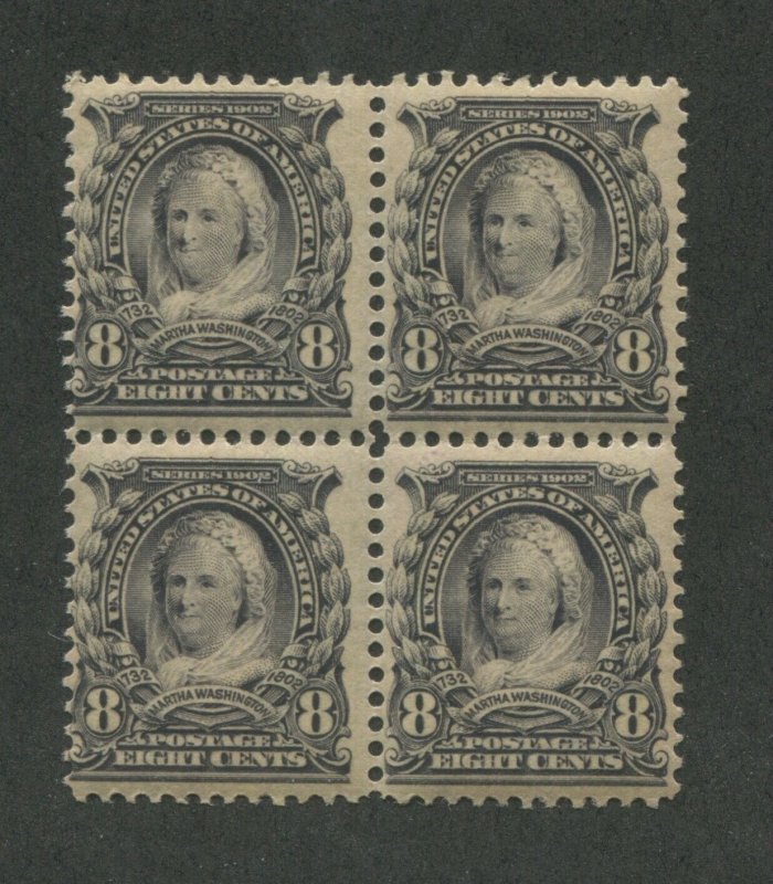 1902 United States Postage Stamp #306 Mint Never Hinged Original Gum Block of 4