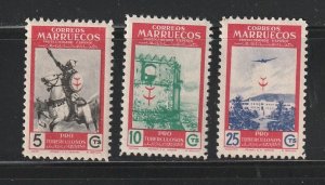 Spanish Morocco 292-294 Set MH Designs