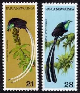 Papua New Guinea 367-68  - Unused-NG - Birds of Paradise (1973) (cv $6.25)