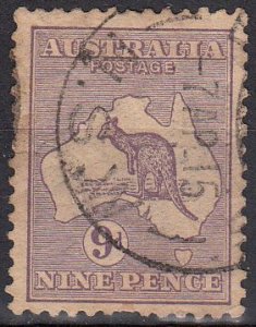 australia scott no 9 used  wmk 8