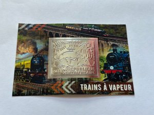 Transport Trains 2023 year 6 blocks Foil. Silver perforated  NEW MNH**