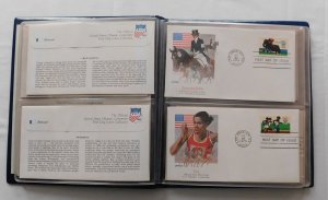 FDC 1980 US United States Olympic Committee First Day Cover Collection in Album