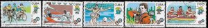 Cuba 1989 11th Pan-American Games   SC# 3179-3183 Used