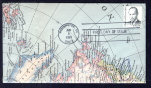 US 1865 Charles Drew Map U/A FDC